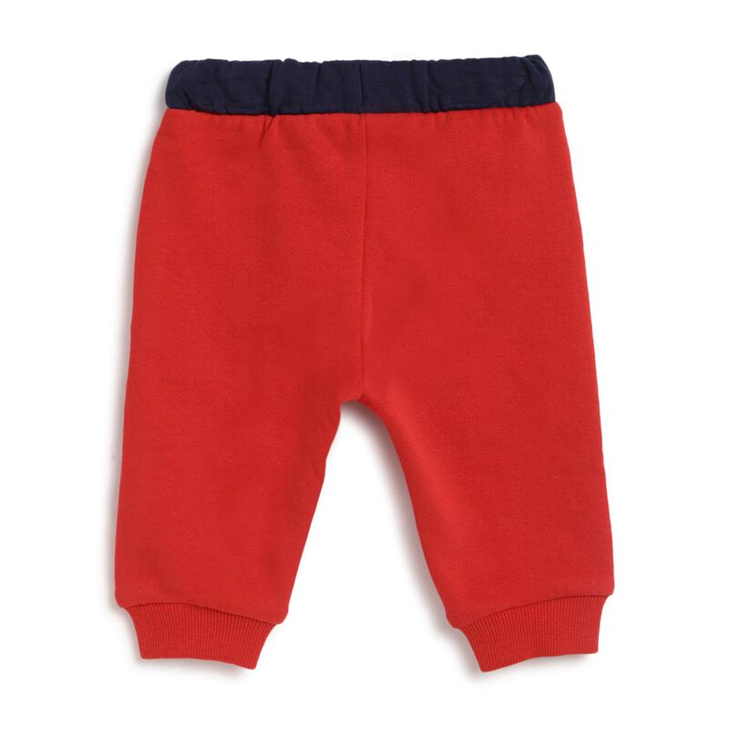 Fleece Solid Red Sweatpants image number null